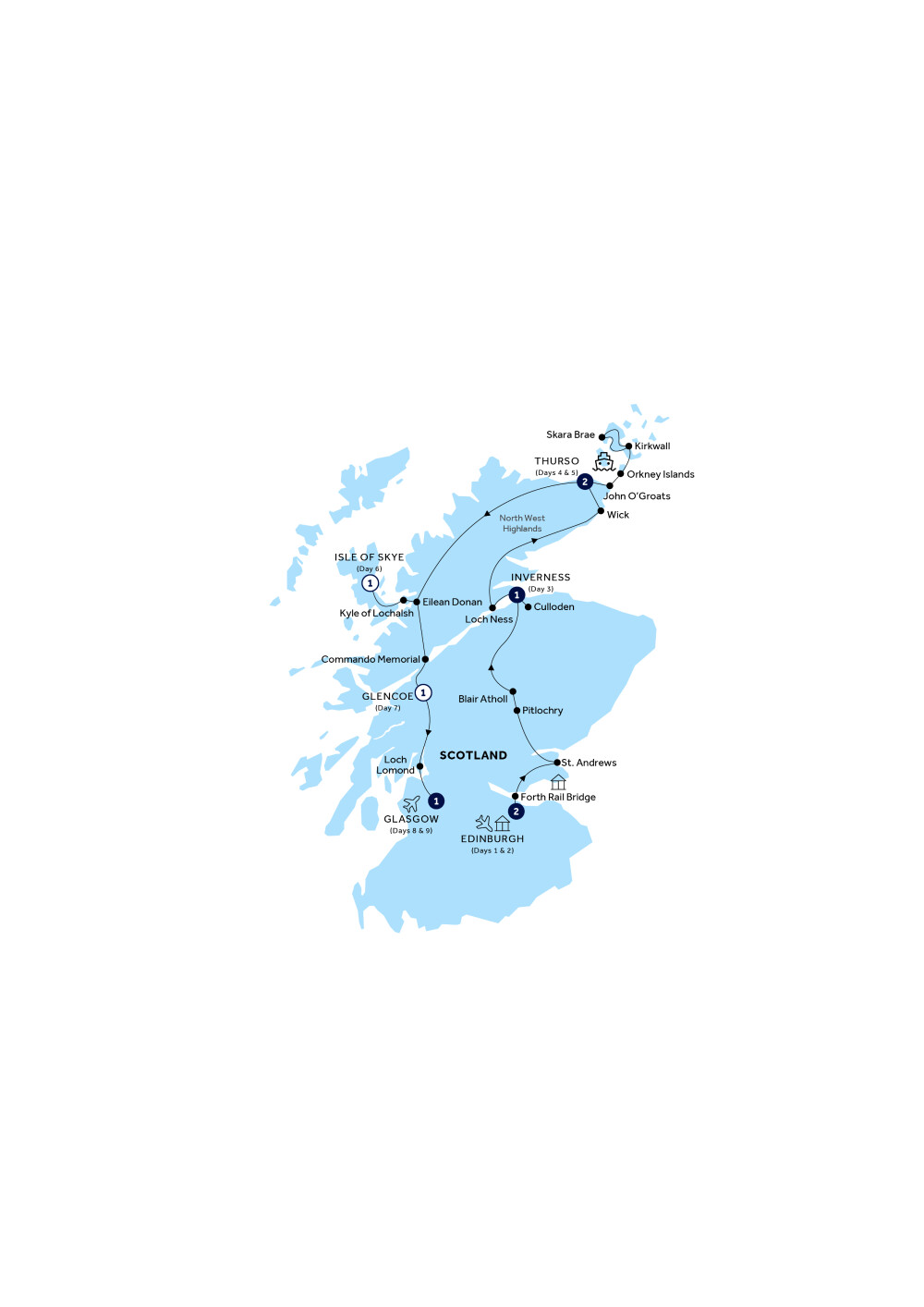 Country Roads of Scotland Map