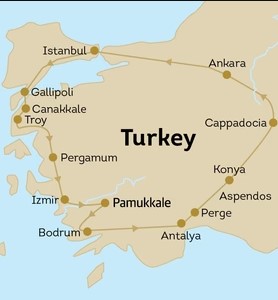 Glories of Turkey map 