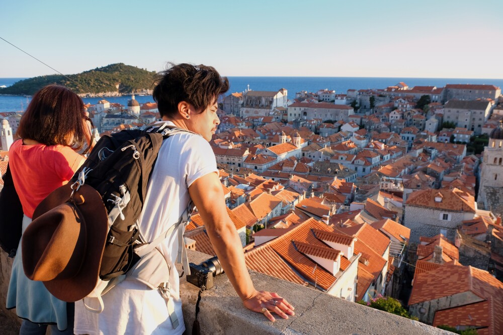 Intrepid DMC croatia dubrovnik traveller walking walls