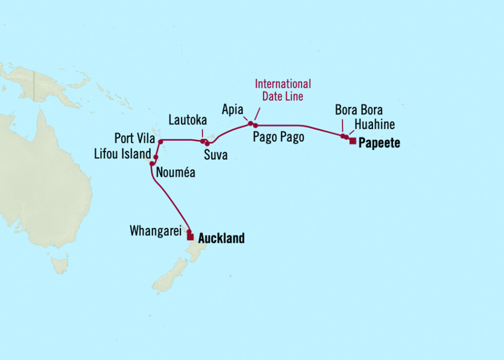 Papeete to Auckland 7Mar25