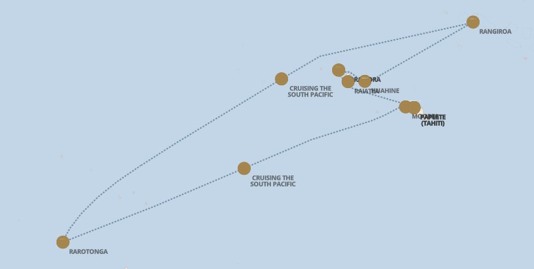 South Pacific Seascapes Map